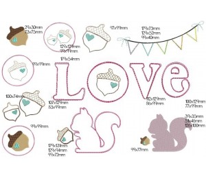 Stickserie - Eichhörnchen Doodle